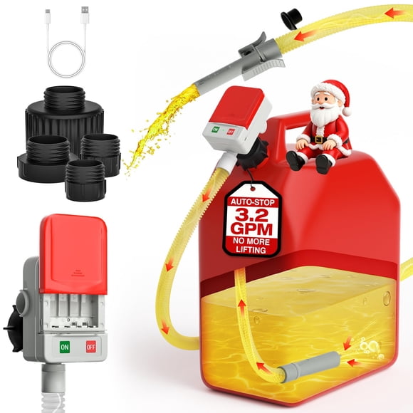 Bomba de transferencia de combustible Keimi portátil con parada automática de 12 l/min con manguera