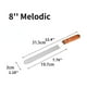 thumbnail image 1 of 1pc Cake Cream Spatula 6 Inch 8 Inch 10 Inch Wooden Handle Stainless Steel Straight Kiss Curved Kiss Spatula Deformation Scraper Baking Tool, 1 of 5