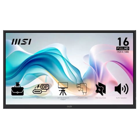 Monitor Portátil Msi Pro Mp165 E6 15.6"" Fhd Ips 60Hz 4Ms