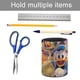 thumbnail image 5 of Leyenda de los Tres Caballeros-theme Cylinder Pen Holder Pencil Organizer with Flannel Lining PVC Leather Material Cardboard Base for study work 10*8CM, 5 of 6