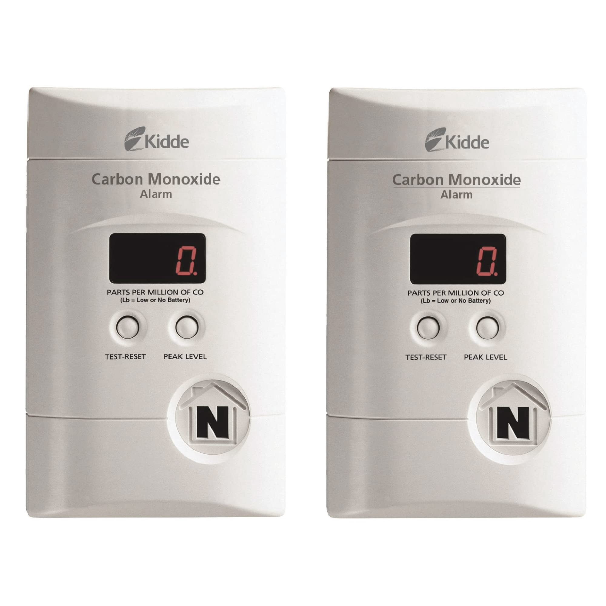 Kidde - Detector De Monóxido De Carbono Enchufe De Pared Con Batería Paquete De 2