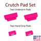 thumbnail image 4 of Fundas para muletas y empuñaduras Crutcheze Premium, color rosa intenso, 4 of 7
