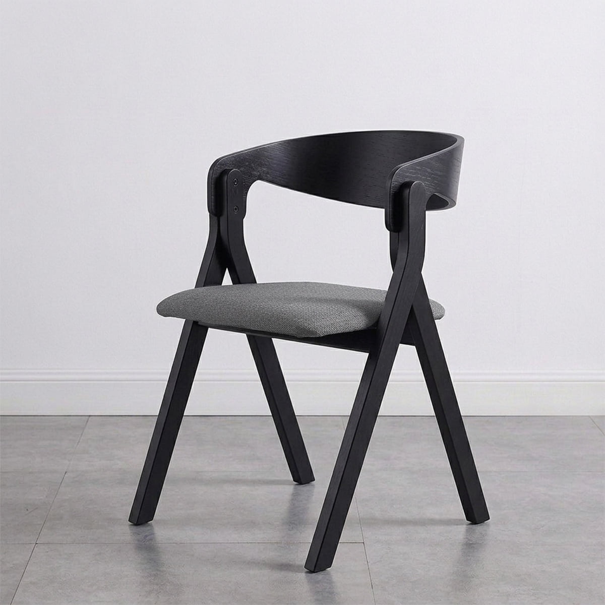Silla Comedor Madera Tapiz Chenilla Margot Venhoouse Negra
