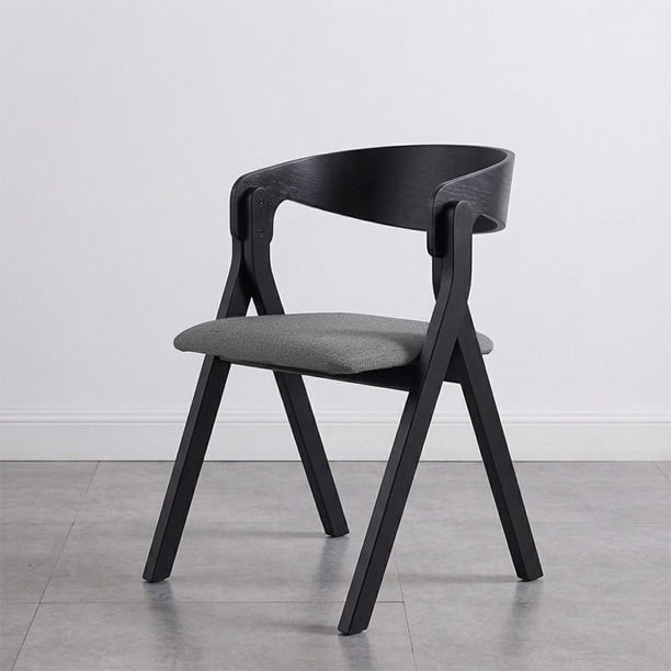 Silla Comedor Madera Tapiz Chenilla Margot Venhoouse Negra