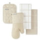 thumbnail image 1 of Juego de 4 guantes de cocina acolchados de algodón rizado KitchenAid, soporte para ollas y paños de cocina, 1 of 3