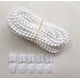 thumbnail image 1 of Cadena de cuentas de 10 metros para persianas y cortinas, ideal para fijar o reemplazar cortinas enrollables romanas, venecianas, de nido de abeja, verticales, de cebra, con 10 conectores de cadena de, 1 of 5