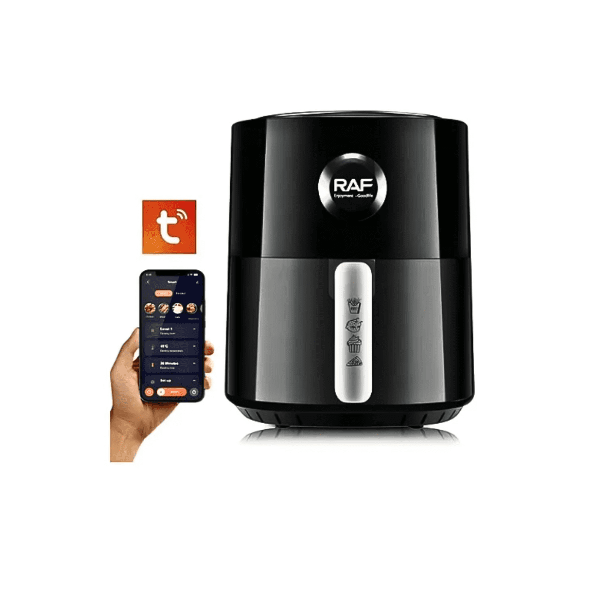 Genérico - Freidora De Aire 4l Control Digital Y App Tuya Raf