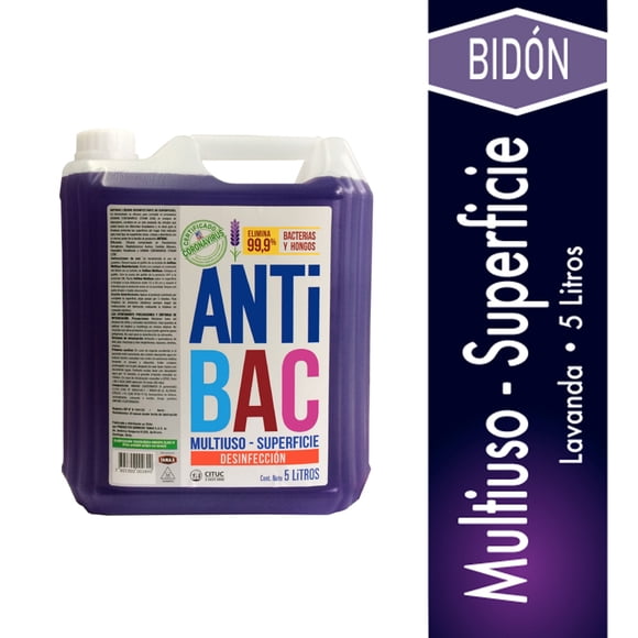 Desinfectante Multiuso Liquido Bidon 5Lts Antibac