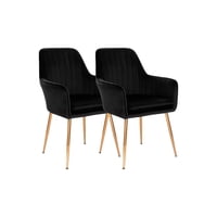 Habita2 Chile - Pack 2 Sitiales Poltronas Lineal Gold - Negro