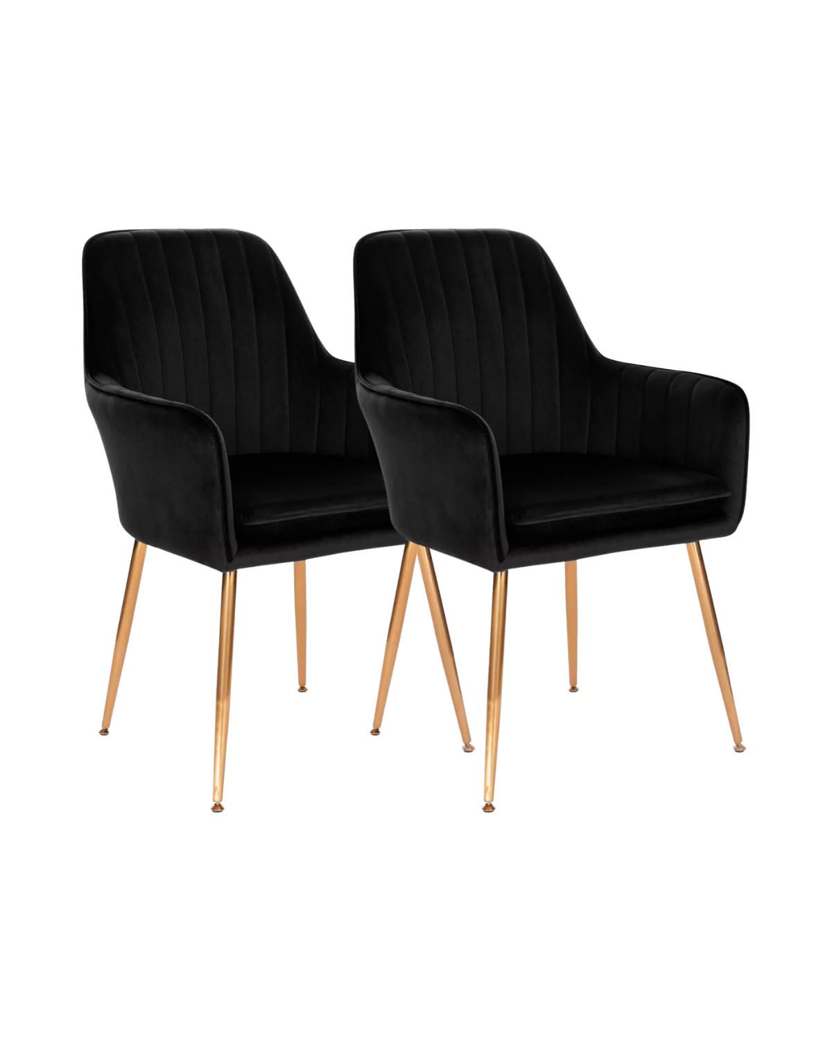 Habita2 Chile - Pack 2 Sitiales Poltronas Lineal Gold - Negro