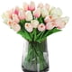 thumbnail image 1 of Flores artificiales que imitan a la naturaleza, tulipanes blancos, 20 x 34 cm, 1 of 7