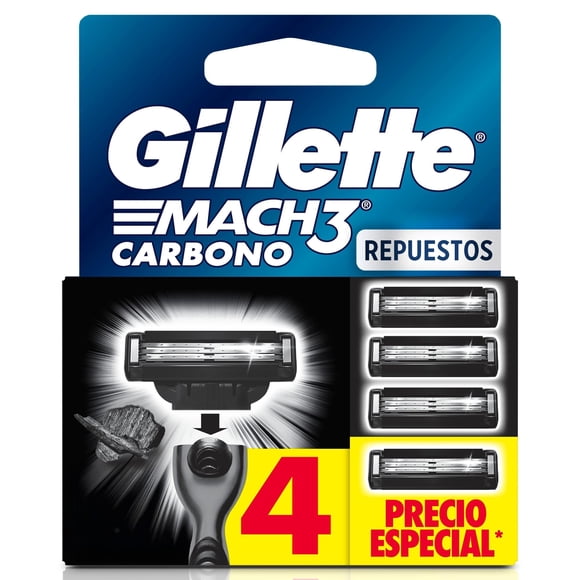 Repuesto Para Máquina De Afeitar Mach3 Carbono, 1 Un
