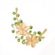 thumbnail image 3 of Elegante Flor Diamantes De Imitación Pin Broche De ópalo Para La Boda De Novia Oro Ramo, 3 of 3