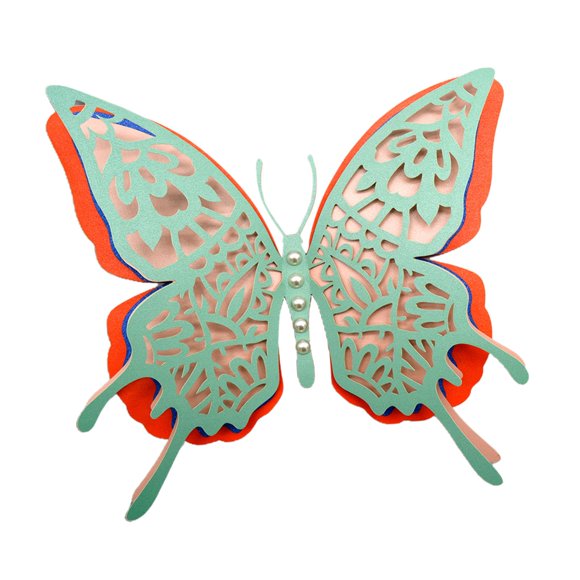 Mariposa Decoración De Pared 4 Capas Para Patio Césped Patio Cumplea?os Ni?as Dormitorio Estilo B