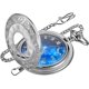 thumbnail image 1 of Reloj de bolsillo Tiong 4,5 cm con números romanos y cielo estrellado azul, 1 of 9