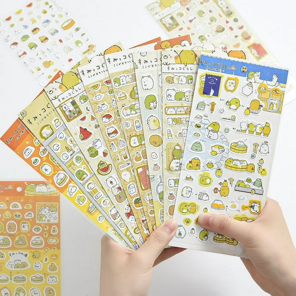 Cute Animal Watermelon Stickers - 8 Sheets of Korean Stationery for Decorating Journals, Hand Accounts & More!