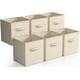 thumbnail image 1 of Storage Cubes Sorbus, 6 cestas plegables de tela, color beige, 1 of 9