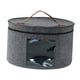 thumbnail image 2 of Caja Para Sombreros, Caja Organizadora Redonda De Fieltro Portátil Para Armario, Ropa, Almacenamiento De Juguetes, Gris, 33x26cm, 2 of 5