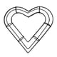 thumbnail image 2 of Marco De Corona En Forma De Corazón, Anillos De Guirnalda De Metal Para Fiesta De Ceremonia De Aniversario, Negro, 25cm, 2 of 5