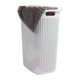 thumbnail image 1 of Cesta para ropa Mind Reader, 60 L, delgada, con tapa de plástico, color blanco, 1 of 7