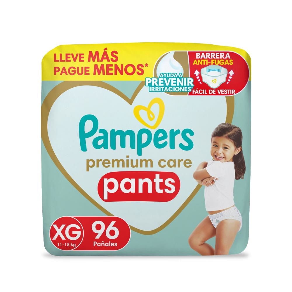 Pañales Desechables Premium Care Pants Talla Xg 96 Un Pampers