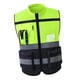 thumbnail image 4 of Chaleco reflectante de seguridad sin mangas chaleco con cremallera amarillo F, 4 of 5