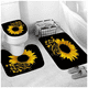thumbnail image 2 of Juego De Baño Set De 4 Piezas Cortina Alfombra Cubre Inodoro, 2 of 3