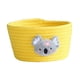 thumbnail image 3 of Cesta De Almacenamiento De Hilo De Algodón Tejido A Mano, Contenedor De Mesa, Organizador De Juguetes, Decoración, Koala Amarillo, 3 of 5