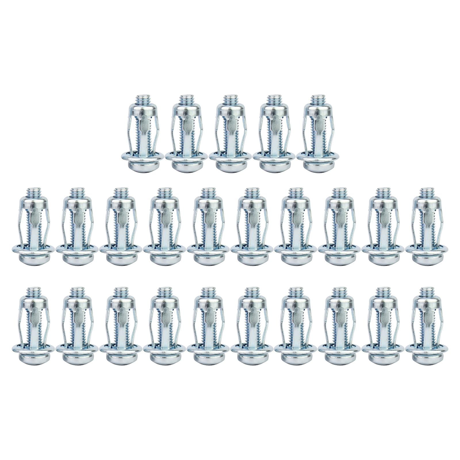 Magideal - 25 Piezas Tuercas Jack Tornillo Pétalo Remache Tuerca Herramienta Fácil Aplicación Fuerte Dureza Tornillo Ancla Tuerca Expansión Para Instalación De L , 8x30