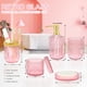 thumbnail image 3 of Juego de accesorios de baño Towoaafu Pink Glass, 5 piezas, 3 of 8