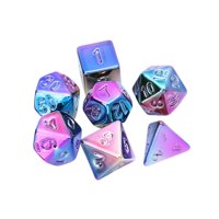 Magideal - Juego De Dados Poliédricos Acrílicos 7X, Juego De Dados De Varios Lados, Accesorios De Juego Para Suministros De Juegos De Matemáticas, Juego De Mesa , Violeta