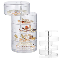 Genérica - Joyero Organizador 5 Niveles Giratorio De Acrílico Moderno