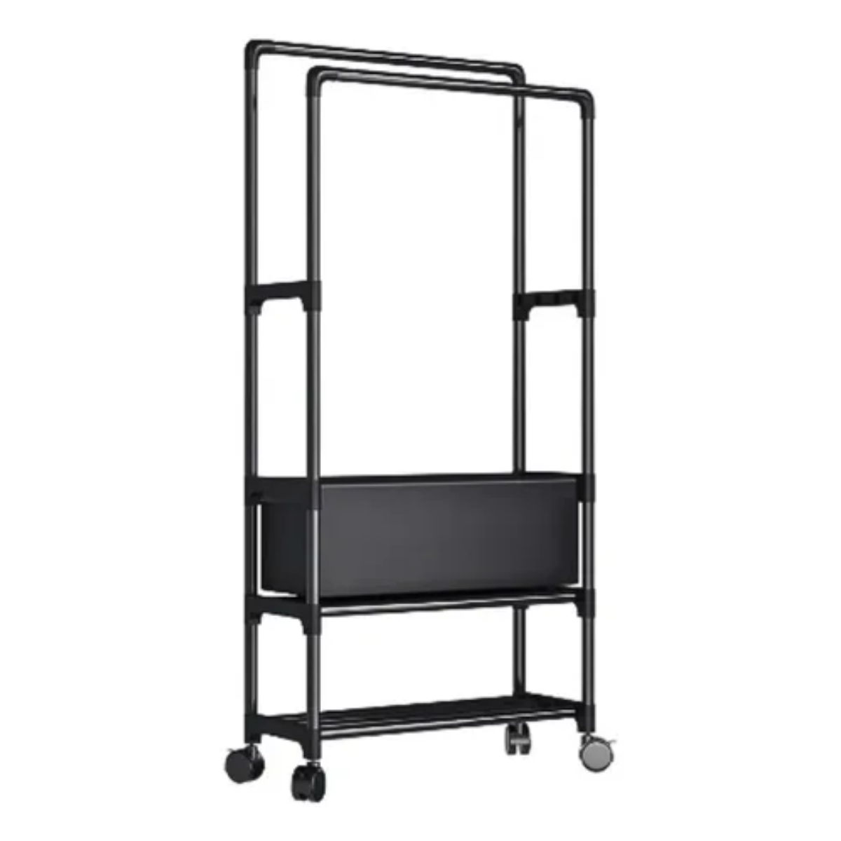 Genérico - Perchero Multifuncional Organizador Ropa Zapatos Negro Barra Doble