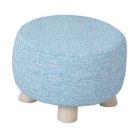 Bothyi - Reposapiés Redondo, Silla Antideslizante, Taburete Otomano Para Sofá, Guardería, Puerta, Color Azul