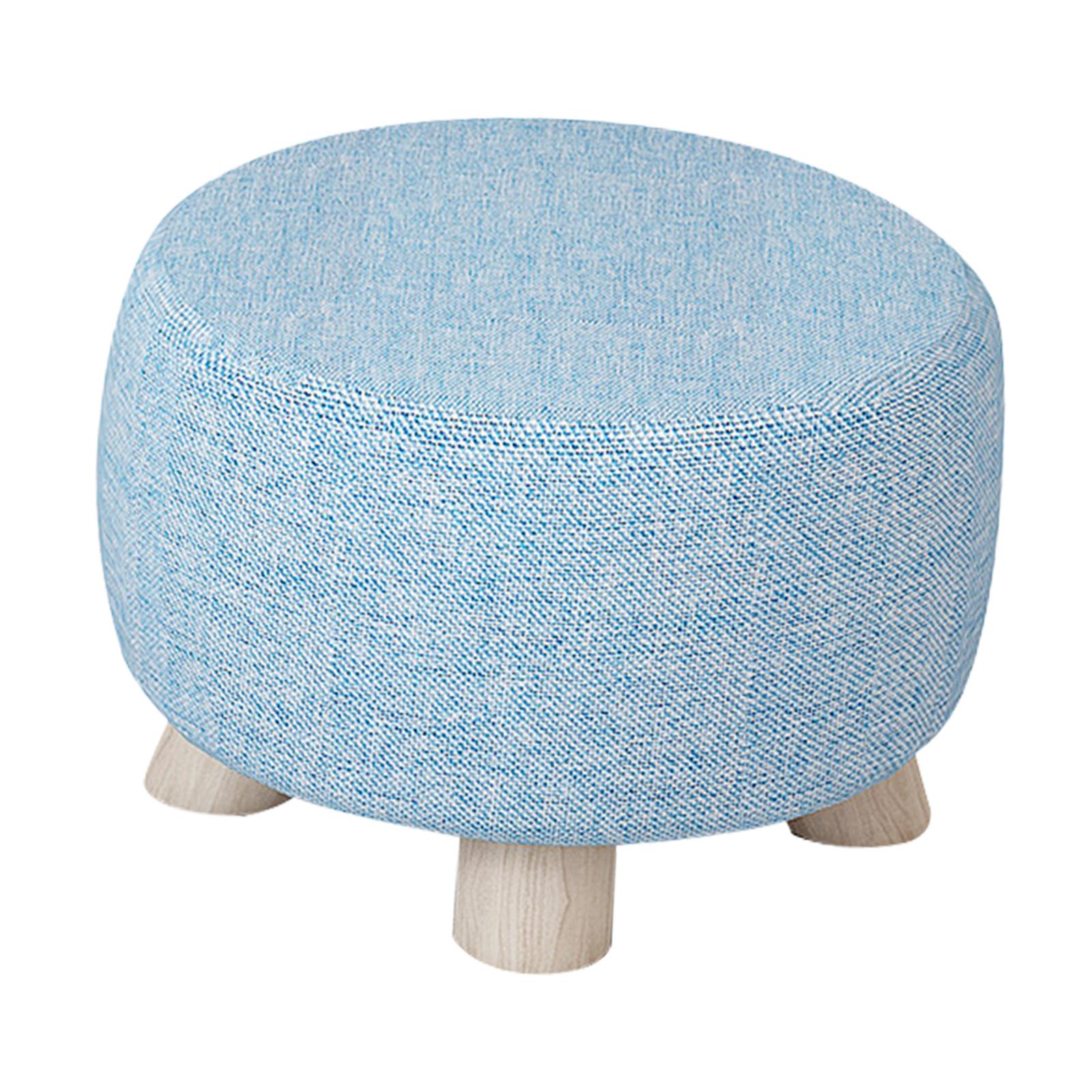 Bothyi - Reposapiés Redondo, Silla Antideslizante, Taburete Otomano Para Sofá, Guardería, Puerta, Color Azul