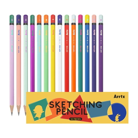 Arrtx 14 Lápices De Dibujo Profesionales Desde 4H Hasta 8B