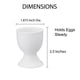 thumbnail image 5 of Huevera HIC Kitchen de porcelana fina blanca 5x3 cm, 5 of 5