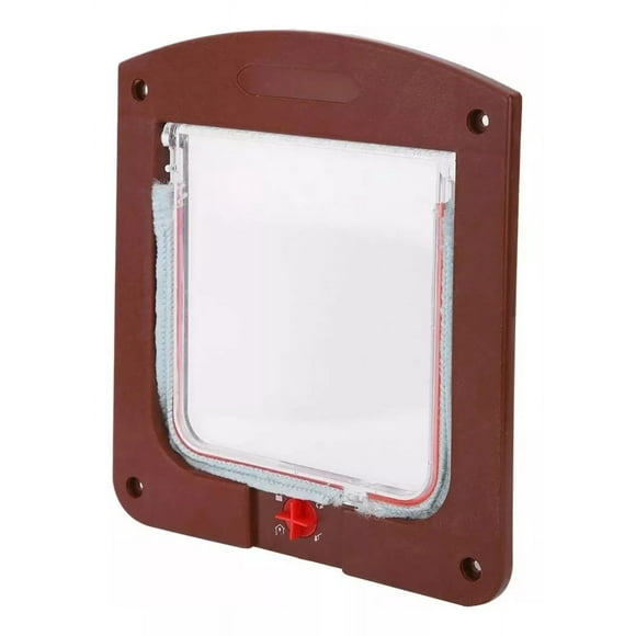 Puerta Abatible Para Perros Gatos Pequeños (petdoors). Chocolate