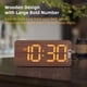 thumbnail image 2 of Reloj despertador digital USCCE de madera con números grandes y despertador, 2 of 8