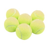 Magideal - 6 Pelotas De Tenis, Pelotas Elásticas, Pelotas De Juego, 2,52 Pulgadas De Diámetro, Pelotas De Entrenamiento, Resistentes Al Desgaste, Para Juegos Al Amarillo