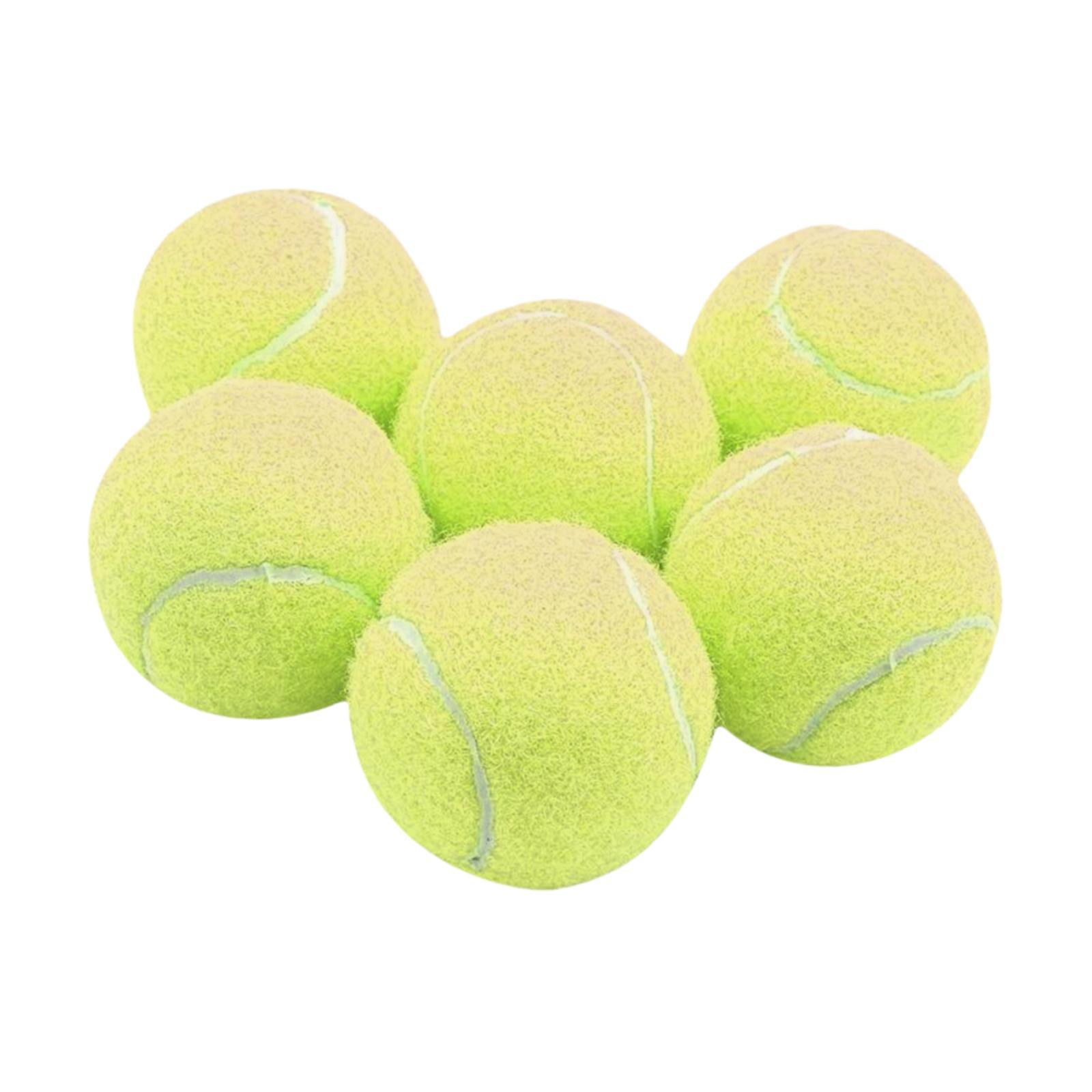 Magideal - 6 Pelotas De Tenis, Pelotas Elásticas, Pelotas De Juego, 2,52 Pulgadas De Diámetro, Pelotas De Entrenamiento, Resistentes Al Desgaste, Para Juegos Al Amarillo
