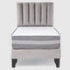 thumbnail image 3 of Cama Europea Valencia P + Respaldo Cadiz 1 PL Felpa Gris Medio, 3 of 6