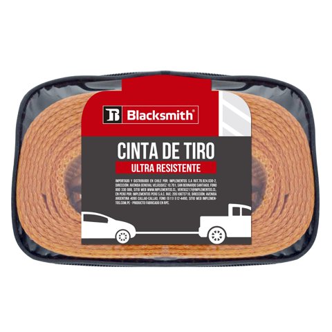 Blacksmith - Cinta De Tiro 2 Pulgadas De 4 Mts. Uso Remolque Vehículo