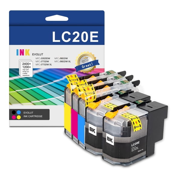 Juego De Cartuchos De Tinta Lc20e De 5 Unidades De Alto Rendimiento