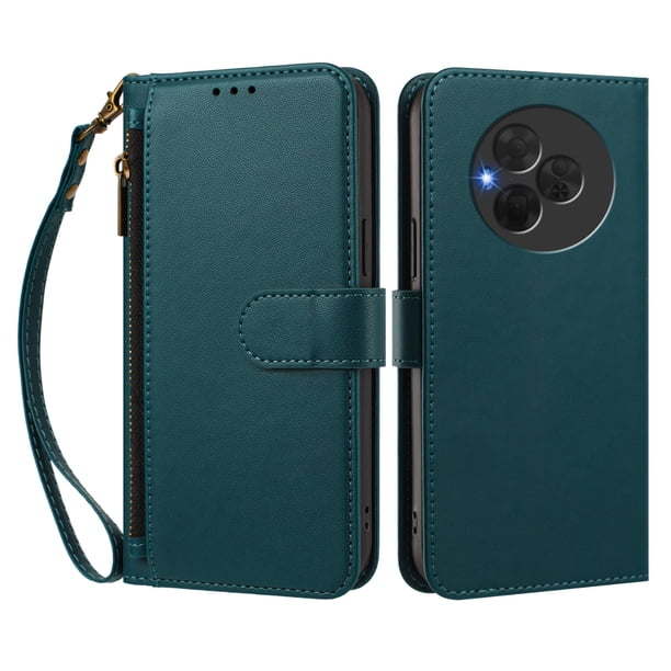 Funda Tipo Billetera para TCL NxtPaper 60 Ultra con Soporte y Bolsillo con Cierre Verde