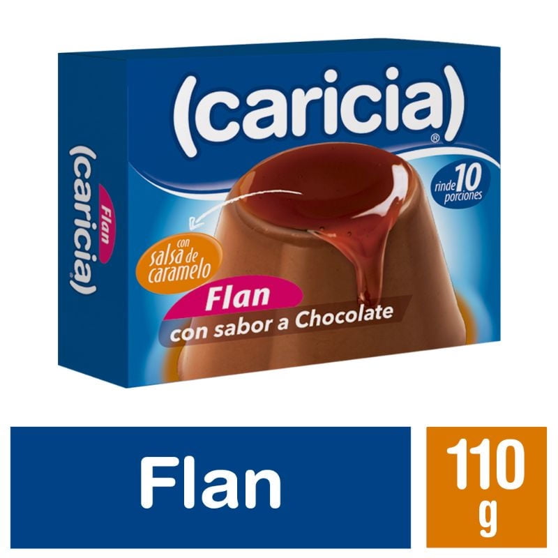 Flan Chocolate Con Caramelo 110 g Caricia
