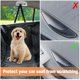 thumbnail image 3 of Funda de asiento de coche para perros PETICON impermeable con ventana de malla negra, 3 of 8