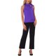 thumbnail image 2 of INSPIRE CHIC Blusas de Trabajo Sólidas sin Mangas para Mujer con Lazo en el Cuello de Satén M Púrpura, 2 of 5