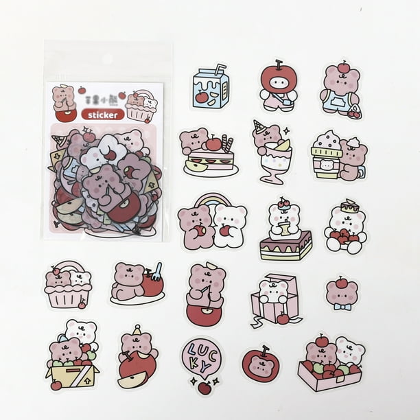 40pcs Cute Cartoon Waterproof PET Stickers - Perfect for Student Handbook Decorations & DIY Projects!