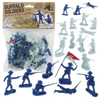 Bmc Toys - Bmc Soldados Búfalo Cargan La Colina De San Juan - 32 Figuras De Soldados